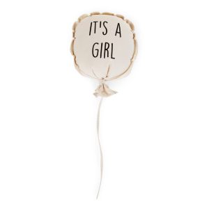 Vászon Ballon – “It’s A Girl” – Fali Dekoráció – 35x26x8 Cm
